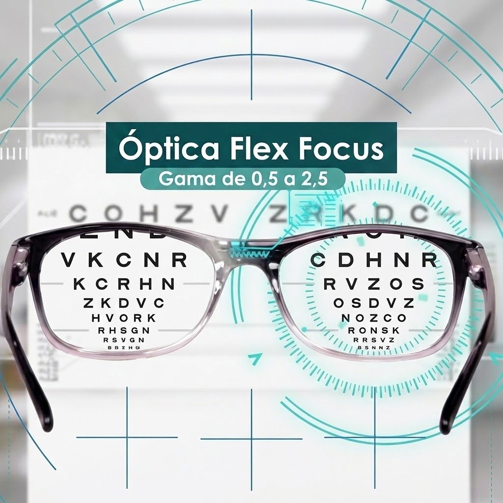 Tecnologia FlexFocus - lentes de foco automatico adaptativo