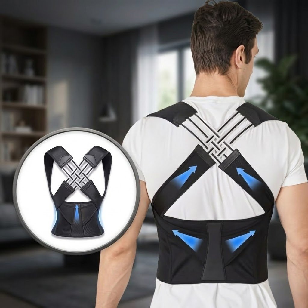 Cinta abdominal extra do PosturePro para estabilização completa do core