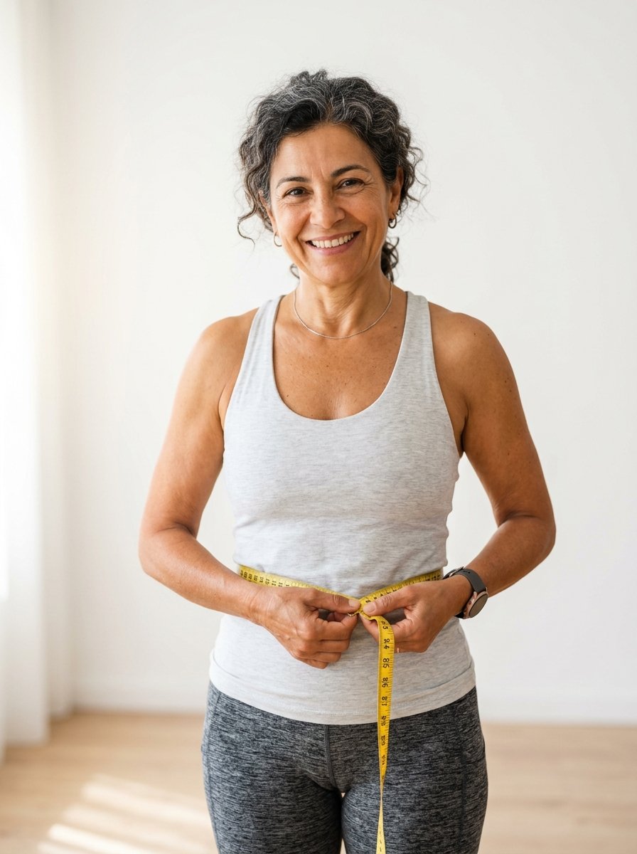 Mulher a medir cintura