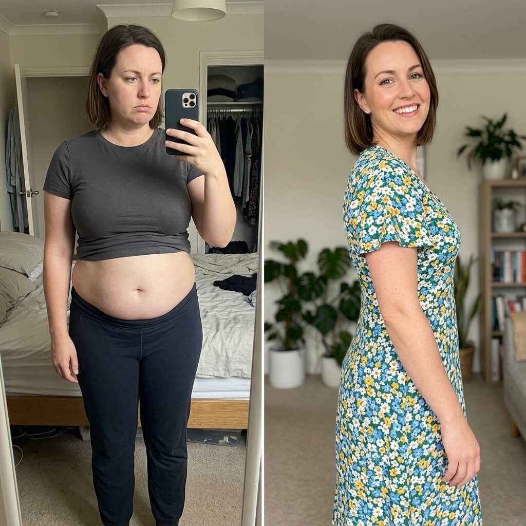 Cliente Paula G. - Antes e Depois do uso do Fat Burning Shapewear
