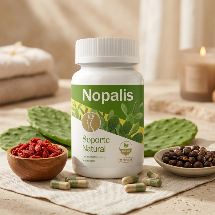 Ingredientes naturales de Nopalis: nopal, goji, guaraná