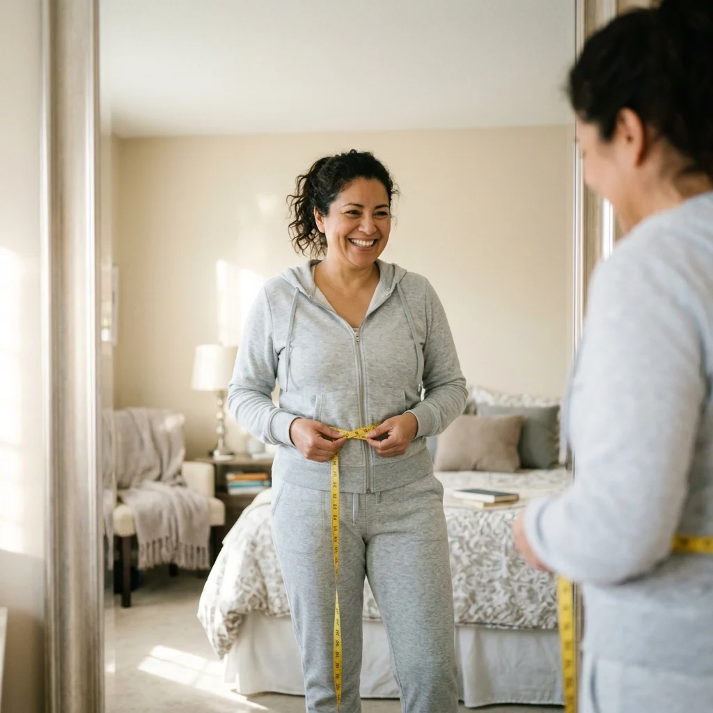 Mujer con energía y abdomen plano