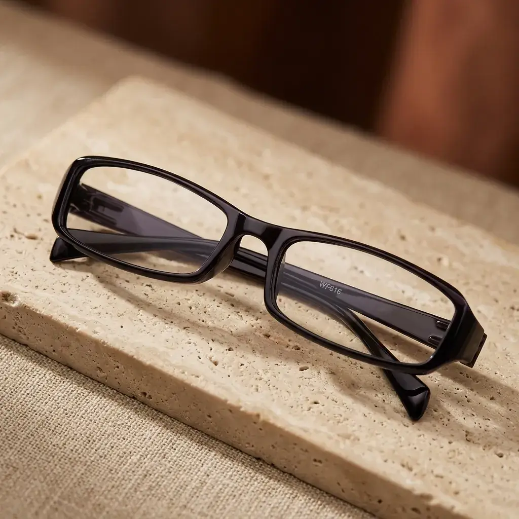 Montura ligera en plástico y acero de las gafas VisioNítida